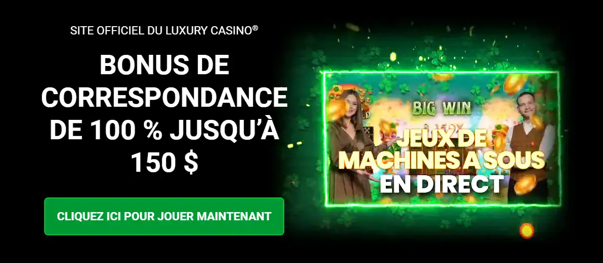 Luxury casino game jeu promo banner