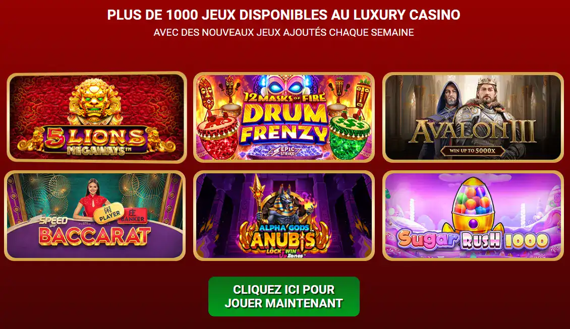 Jeux de machines à sous Luxury Casino